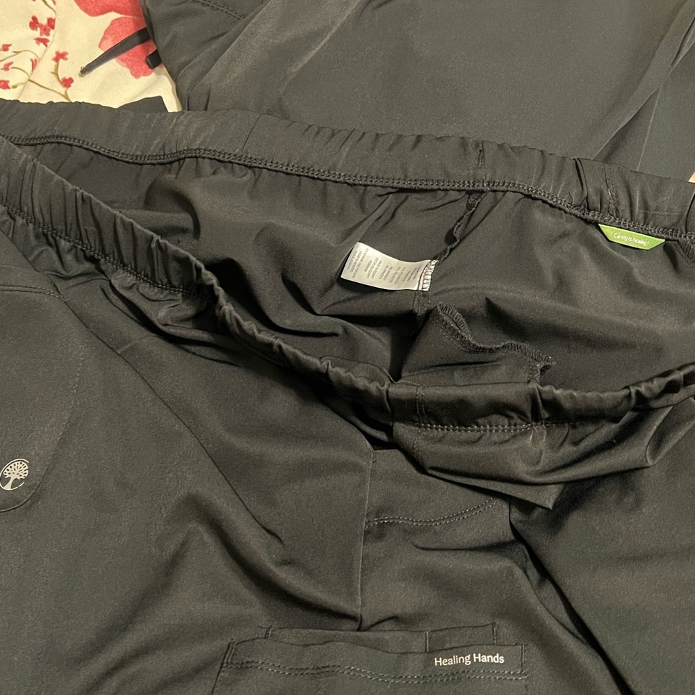 Healing Hands Black Scrub Pants
